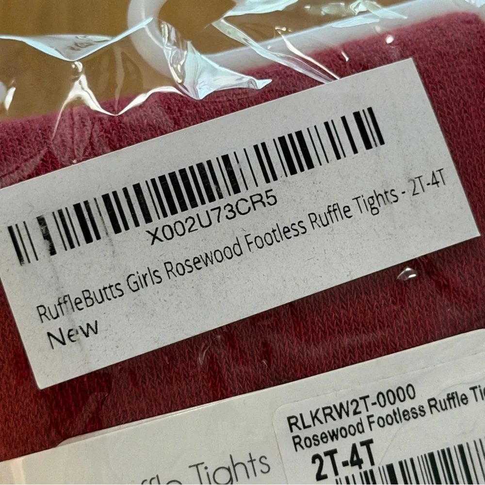 Ruffle Butts Rugged Butts 2T-4T Footless Ruffle Tights in Rosewood NEW